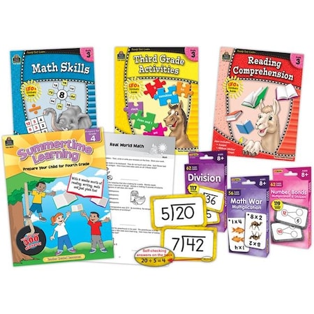 TEACHER CREATED RESOURCES Teacher Created Resources TCR32401 Learning at Home Grade 3 Plus Kit; Multi Color TCR32401
